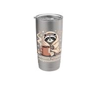 Currently Avoiding Responsibilities Cozy Raccoon Stainless Steel Insulated Tumbler