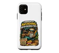 Currently Avoiding Responsibilities Funny Sloth Humor Quote Case for iPhone 11