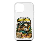 Currently Avoiding Responsibilities Funny Sloth Humor Quote Case for iPhone 12 mini