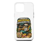 Currently Avoiding Responsibilities Funny Sloth Humor Quote Case for iPhone 12 Pro Max