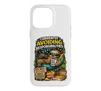 Currently Avoiding Responsibilities Funny Sloth Humor Quote Case for iPhone 14 Pro Max