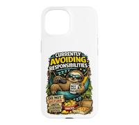 Currently Avoiding Responsibilities Funny Sloth Humor Quote Case for iPhone 15