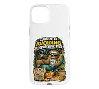 Currently Avoiding Responsibilities Funny Sloth Humor Quote Case for iPhone 15 Plus