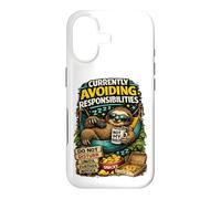Currently Avoiding Responsibilities Funny Sloth Humor Quote Case for iPhone 17
