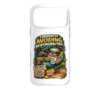 Currently Avoiding Responsibilities Funny Sloth Humor Quote Case for iPhone 17 Pro Max