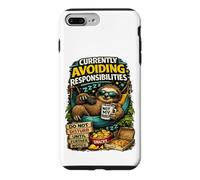 Currently Avoiding Responsibilities Funny Sloth Humor Quote Case for iPhone 7 Plus/8 Plus