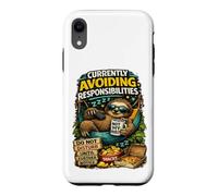 Currently Avoiding Responsibilities Funny Sloth Humor Quote Case for iPhone XR