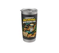 Currently Avoiding Responsibilities Funny Sloth Humor Quote Stainless Steel Insulated Tumbler