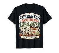 Currently Avoiding Screens Crossword Tea T-Shirt