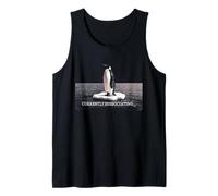 Currently Dissociating Penguin On Ice Floe Dithered Art Tank Top