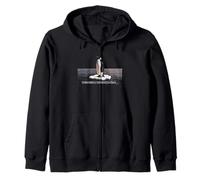 Currently Dissociating Penguin On Ice Floe Dithered Art Zip Hoodie