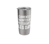 Currently Haunted by Yesterday's Leg Day. Stainless Steel Insulated Tumbler