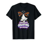 Currently Haunting The Ceiling Funny Ghost Value Graphic T-Shirt