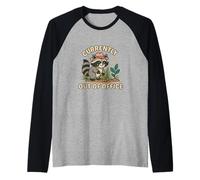 Currently Out of My Office Gardening Raccoon Garden Plants Raglan Baseball Tee