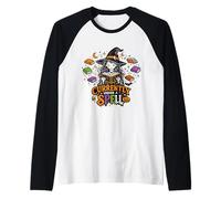 Currently Under A Spell Witch Reader Halloween Books Raglan Baseball Tee