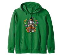 Currently Under A Spell Witch Reader Halloween Books Zip Hoodie