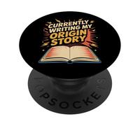 Currently Writing My Origin Story Superhero Trope PopSockets Adhesive PopGrip