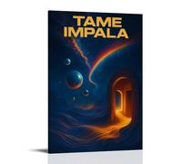 Currents-Tame ImpalaPosters for Bedroom Aesthetic Poster Decorative Painting Canvas Wall Art Living Room Posters Bedroom Painting Wall Art DecorFrame-style08x12inch(20x30cm)