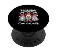 Curriculum Coach Gnome Everything Is Fine Funny Christmas PopSockets Adhesive PopGrip