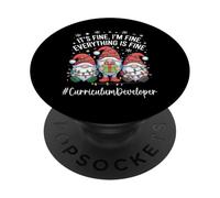 Curriculum Developer Gnome Everything Is Fine Christmas PopSockets Adhesive PopGrip