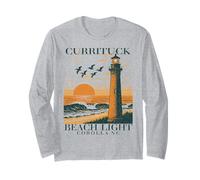 Currituck Beach Light Corolla North Carolina Lighthouse Art Long Sleeve T-Shirt