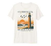 Currituck Beach Light Corolla North Carolina Lighthouse Art Premium T-Shirt