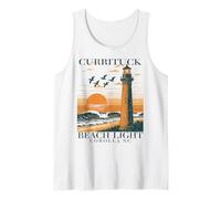 Currituck Beach Light Corolla North Carolina Lighthouse Art Tank Top