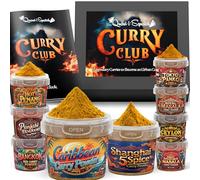 Curry Club by Quasi & Squatch - Curry Night Kit | 9 x 60g Authentic Spice Pots | 9 Pro Recipes Booklet | Gift Box with Nine Unique Powders from Around the World for Gourmet Curries at Home