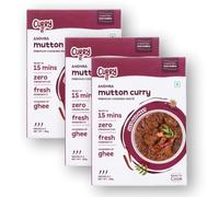 CURRYiT Preservative Free Andhra Mutton Curry | PACK OF 3 | Chicken & Lamb Curry Paste | Indian Food Cooking Sauce | Non-GMO | Gluten Free | Ready to Cook Simmer Sauce | Just Add Meat