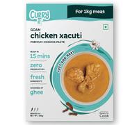 CURRYiT Ready to Cook Classic Goan Xacuti Masala Curry Paste Indian Masala Gravy Made with Ghee Ready in 15 Mins No Preservatives Gluten-Free (Xacuti Goan), 250 gm