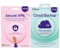 Currys Cloud Backup (4 TB, 1 year) & Secure VPN (1 year subscription, Download) Bundle