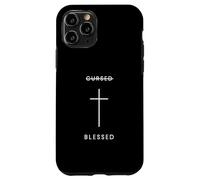 Cursed Blessed Cross - Minimalist Christian Faith Case for iPhone 11 Pro