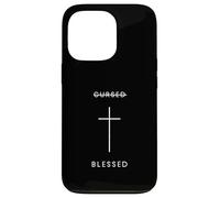 Cursed Blessed Cross - Minimalist Christian Faith Case for iPhone 13 Pro