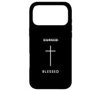 Cursed Blessed Cross - Minimalist Christian Faith Case for iPhone 17 Pro Max