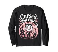 Cursed But Adorable Cartoon Costume Cute Halloween Vampire Long Sleeve T-Shirt