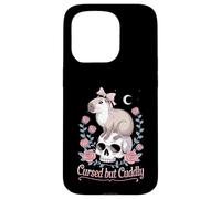 Cursed But Cuddly Capybara Roses Case for iPhone 15 Pro