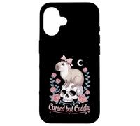 Cursed But Cuddly Capybara Roses Case for iPhone 16