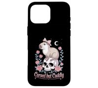 Cursed But Cuddly Capybara Roses Case for iPhone 16 Pro Max