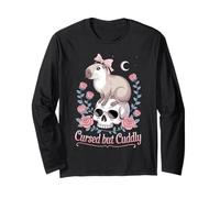 Cursed But Cuddly Capybara Roses Long Sleeve T-Shirt