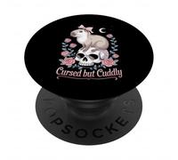 Cursed But Cuddly Capybara Roses PopSockets Adhesive PopGrip