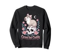 Cursed But Cuddly Capybara Roses Sweatshirt