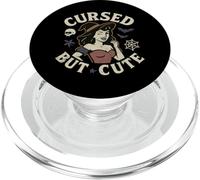 Cursed But Cute Retro Halloween Witch Design PopSockets PopGrip for MagSafe