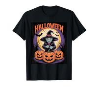 Cursed Cackle - Wicked Witch & Jack-o'-Lantern Moon Scene T-Shirt