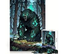 Cursed Forest Bear 1000 Pieces Jigsaws Adults Puzzles Stress Relief Play Home Fun Hard Challenge Room Decor (50x75cm)