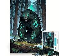 Cursed Forest Bear 1000 Pieces Jigsaws Adults Puzzles Stress Relief Play Home Fun Hard Challenge Room Decor (50x75cm)