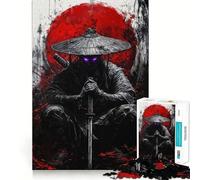 Cursed Japanese Samurai Jigsaw Puzzle 1000 Piece for Teenagers Memory Build Vivid Color Playful Challenge Great Gift (38x26cm)