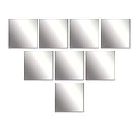 Cursed Mirrors Self Adhesive - Acrylic Modes Wall Mounted Tiles | 5.9x5.9 Inch Square Light Mirror Square Tiles, Reflective Tiles for Bedroom, Home Gym, Pue