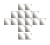 Cursed Mirrors Self Adhesive - Acrylic Modes Wall Mounted Tiles | 5.9x5.9 Inch Square Light Mirror Square Tiles, Reflective Tiles for Bedroom, Home Gym, Pue