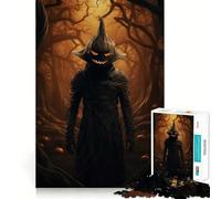 Cursed Pumpkin King Jigsaw Puzzles 1000 Piece for Teenagers Cognitive Skill Clear Color Fun Challenge Home Accent (38x26cm)