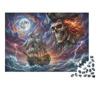 Cursed Skeleton Captain 1000 Piece Jigsaw Puzzle,Premium Cardboard,Impossible Challenge,Great Gifts,Home Wall Decor,Educational Toy,Adults & Kids 14+,Stress Relief 38x26cm